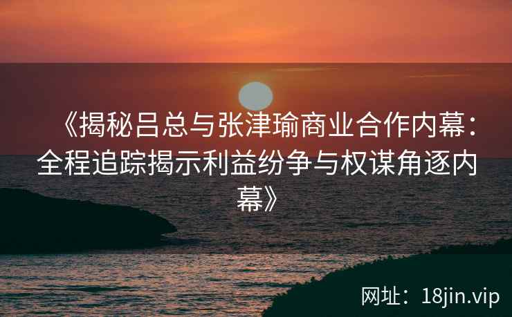 《揭秘吕总与张津瑜商业合作内幕：全程追踪揭示利益纷争与权谋角逐内幕》